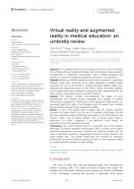 Virtual reality and augmented reality in medical education: an umbrella review