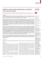 Paediatric, maternal, and congenital mpox: a systematic review and meta-analysis