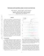 On human motion prediction using recurrent neural networks