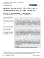 MitoFinder: Efficient automated large-scale extraction of mitogenomic data in target enrichment phylogenomics