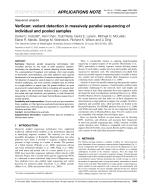 VarScan: variant detection in massively parallel sequencing of individual and pooled samples