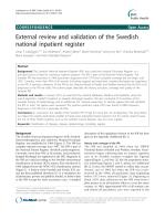 External review and validation of the Swedish national inpatient register