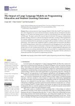 The Impact of Large Language Models on Programming Education and Student Learning Outcomes