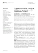 Qualitative evaluation of artificial intelligence-generated weight management diet plans