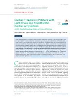 Cardiac Troponin in Patients With Light Chain and Transthyretin Cardiac Amyloidosis