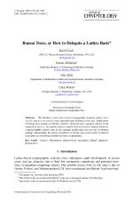 Bonsai Trees, or How to Delegate a Lattice Basis