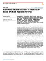 Hardware implementation of memristor-based artificial neural networks