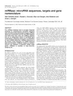 miRBase: microRNA sequences, targets and gene nomenclature