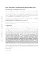 Large Language Models and Video Games: A Preliminary Scoping Review