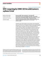 MYC targeting by OMO-103 in solid tumors: a phase 1 trial