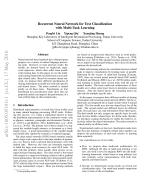 Recurrent Neural Network for Text Classification with Multi-Task Learning