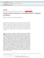 Using carbon dioxide as a building block in organic synthesis