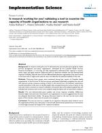 Is research working for you? validating a tool to examine the capacity of health organizations to use research