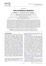 Eco-evolutionary dynamics