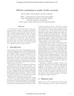 GPS-free positioning in mobile Ad-Hoc networks