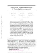 Unsupervised Learning of Visual Features by Contrasting Cluster Assignments
