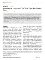 Reassessing the projections of the World Water Development Report