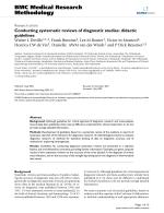 Conducting systematic reviews of diagnostic studies: didactic guidelines