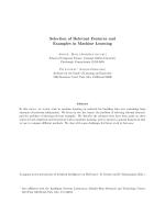 Selection of Relevant Features and Examples in Machine Learning