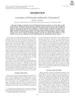 Correlates of Protection Induced by Vaccination