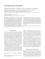 Electrospinning of Nanofibers