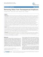 Removing Noise From Pyrosequenced Amplicons