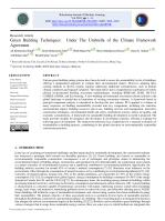 Green Building Techniques: Under The Umbrella of the Climate Framework Agreement