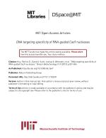 DNA targeting specificity of RNA-guided Cas9 nucleases