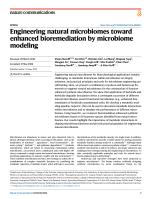 Engineering natural microbiomes toward enhanced bioremediation by microbiome modeling