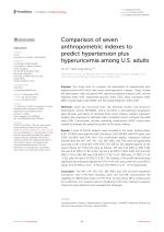 Comparison of seven anthropometric indexes to predict hypertension plus hyperuricemia among U.S. adults