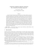 Automatic Linguistic Indexing of Pictures By a Statistical Modeling Approach