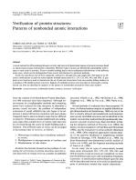 Verification of protein structures: Patterns of nonbonded atomic interactions
