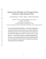 Quantum Spin Hall Effect and Topological Phase Transition in HgTe Quantum Wells