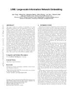 LINE: Large-scale Information Network Embedding