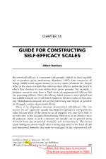 Guide for Constructing Self-Efficacy Scales
