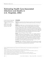 Estimating Health Care-Associated Infections and Deaths in U.S. Hospitals, 2002