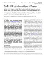 The BioGRID interaction database: 2017 update