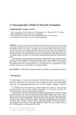 A Noncooperative Model of Network Formation