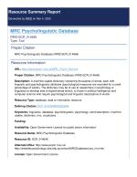 MRC Psycholinguistic Database
