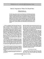 Identity Negotiation: Where Two Roads Meet