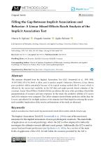 Filling the Gap Between Implicit Associations and Behavior: A Linear Mixed-Effects Rasch Analysis of the Implicit Association Test