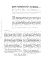 Essential Role of Lung Plasmacytoid Dendritic Cells in Preventing Asthmatic Reactions to Harmless Inhaled Antigen