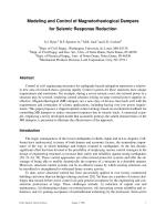 Modeling and Control of Magnetorheological Dampers for Seismic Response Reduction