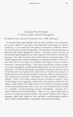 Cultural Psychology: A Once and Future Discipline
