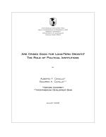 Are Crises Good for Long-Term Growth? The Role of Political Institutions