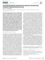 Learning dynamical systems from data: An introduction to physics-guided deep learning
