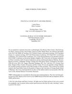 POLITICAL UNCERTAINTY AND RISK PREMIA