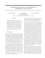 Learning Bayesian Networks: The Combination of Knowledge and Statistical Data