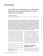 Clinical Relevance of Bacteriostatic versus Bactericidal Mechanisms of Action in the Treatment of Gram-Positive Bacterial Infections