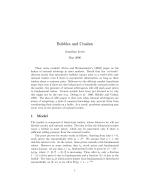 Bubbles and Crashes